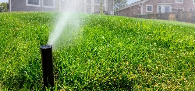 Home in Upper Saddle River, NJ having their irrigation system started up for spring.